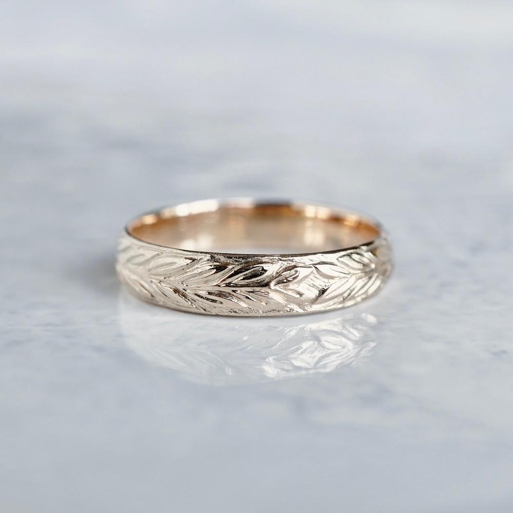 Laurel wreath band 4mm [R0113K10]
